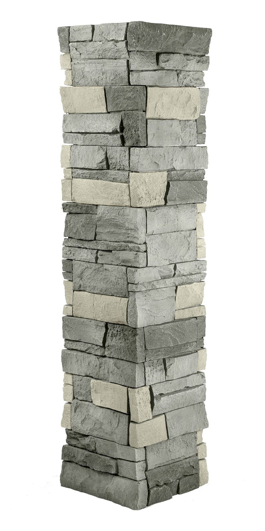 11.25 In. X 48 Stacked Stone Faux Pillar Panel Siding