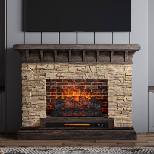 + Roth 53-In W Sedona Infrared Quartz Electric Fireplace 2289fm-26-932